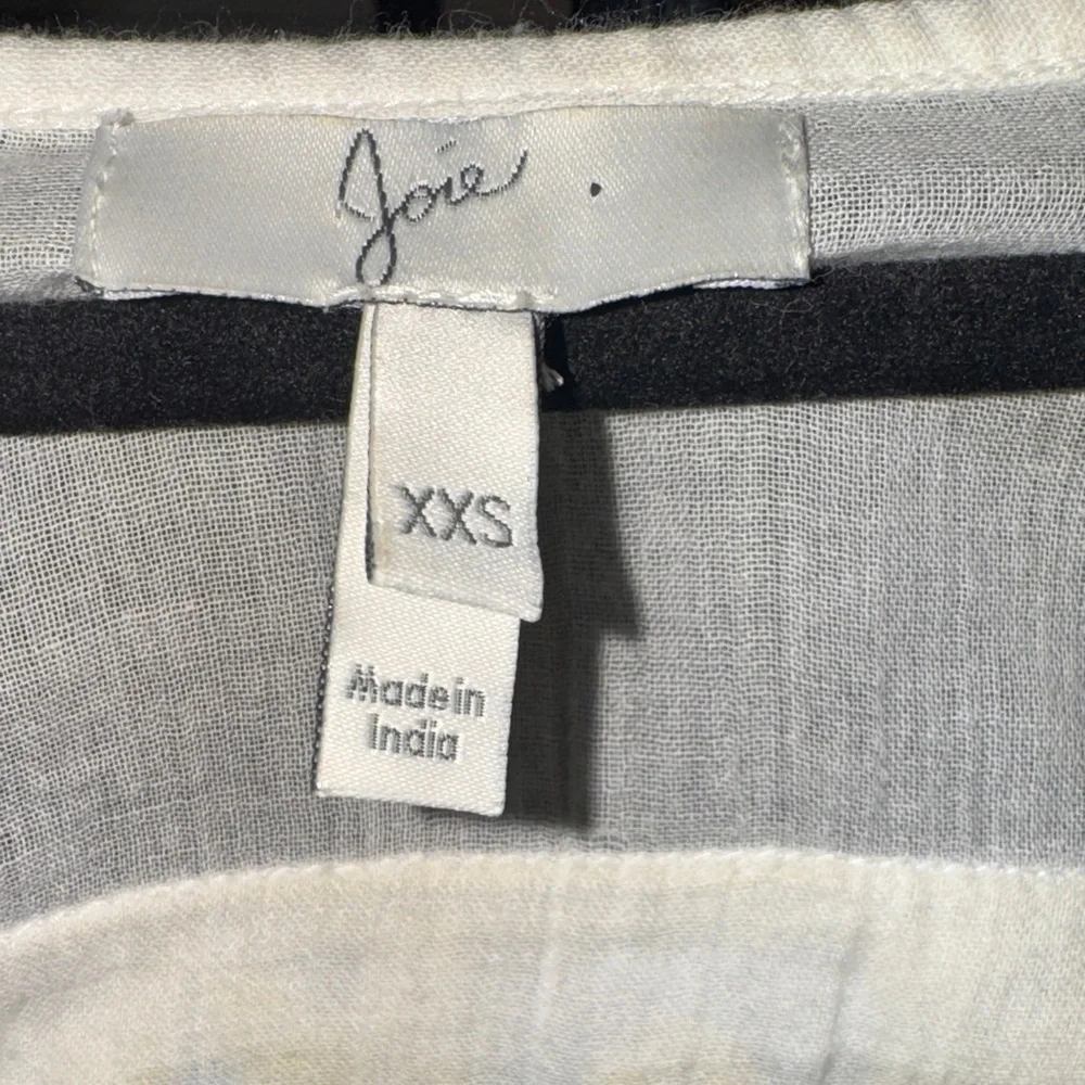 Joie White and Yellow and Blue Embroidered Blouse - Picture 2 of 8